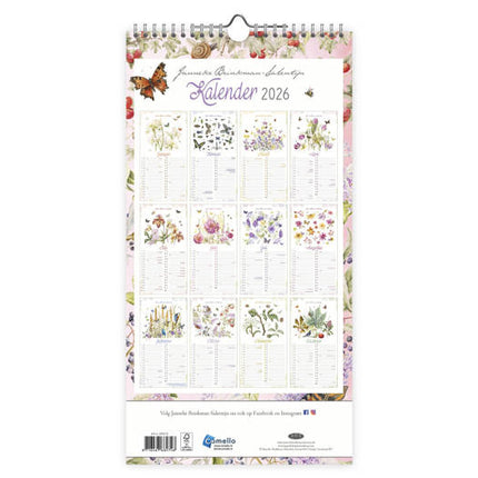 Comello Janneke Brinkman Maandnotitiekalender 2026 Vlinderstruik