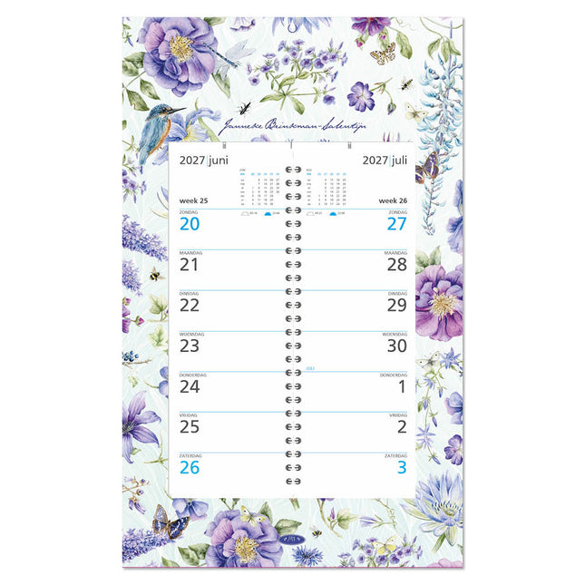 Comello Janneke Brinkman Omlegweek (op schild) 2027 Blauwe Bloemen