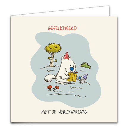 Comello Kaartenmapje Doe eens lief – Feestmuts Gefeliciteerd 10 Stuks