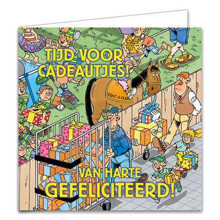 Comello Kaartenmapje Jan van Haasteren, Tijd voor cadeautjes 10 Stuks