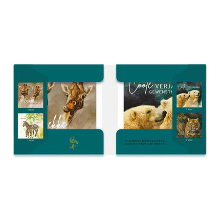 Comello Kaartenmapje Rien Poortvliet Wildlife -  10 Stuks