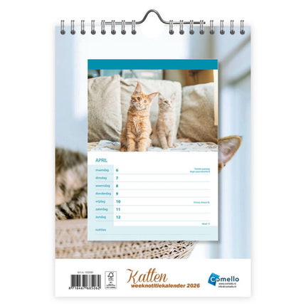 Comello Katten WEEKnotitiekalender 2026