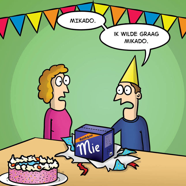 Comello Kwok MIKADO Wenskaarten doosje 8 Stuks