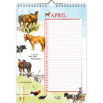 Comello Lang Leve de Boerderij Verjaardagskalender A4