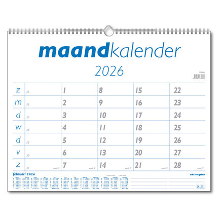 Comello Maandkalender Breed 2026