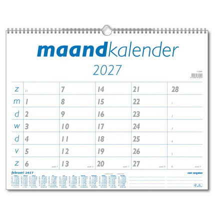 Comello Maandkalender Breed 2027