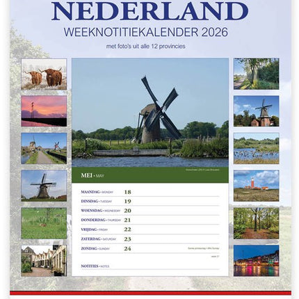 Comello Nederland WEEKnotitiekalender (koeien) 2026
