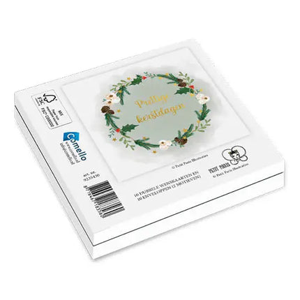 Comello Petit Paris Kerstkaarten - IJsvogel – Kerstkrans