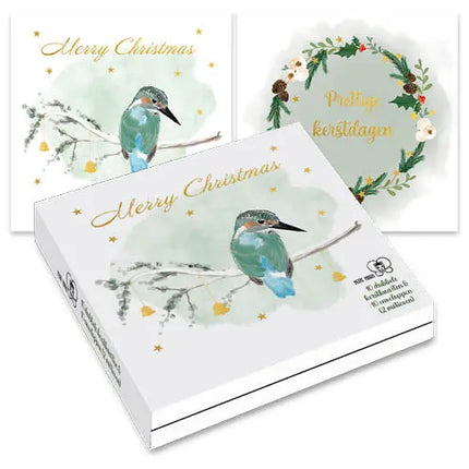 Comello Petit Paris Kerstkaarten - IJsvogel – Kerstkrans