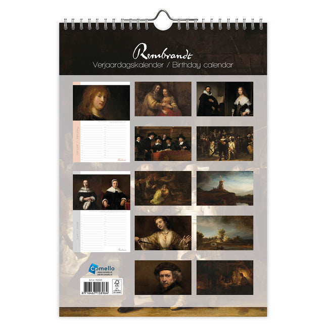 Comello Rembrandt A4 Verjaardagskalender
