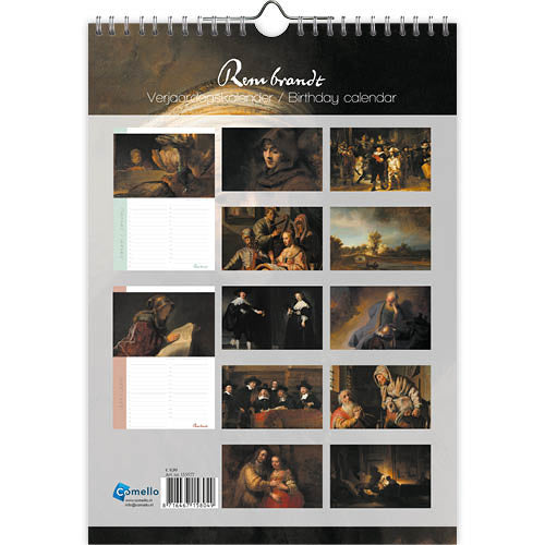 Comello Rembrandt Verjaardagskalender A4