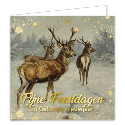 Comello Rien Poortvliet Kerstkaarten Natuur - Vos - Edelherten