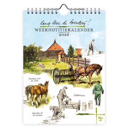 Comello Rien Poortvliet Weeknotitiekalender 2027 Paarden