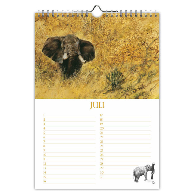 Comello Rien Poortvliet “Wildlife” Verjaardagskalender A4