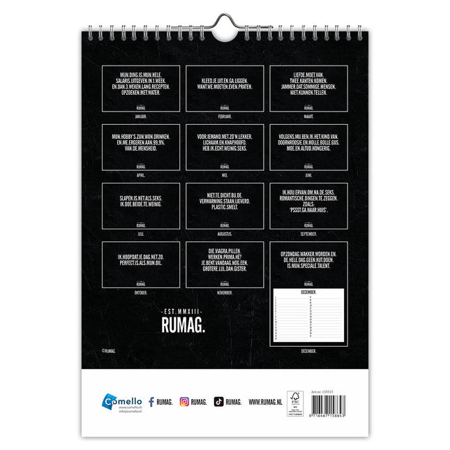Comello Rumag A4 Verjaardagskalender