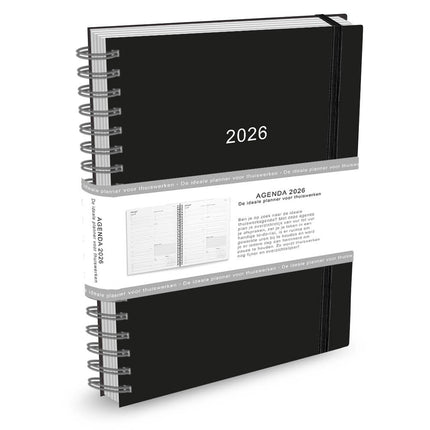 Comello Thuiswerkagenda 2026 A4 Zwart / Bruin