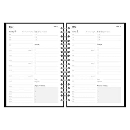 Comello Thuiswerkagenda 2026 A4 Zwart / Bruin