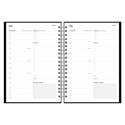 Comello Thuiswerkagenda 2026 A4 Zwart / Bruin