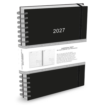 Comello Thuiswerkagenda 2027 A4 Zwart / Bruin