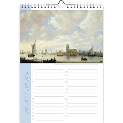 Comello Waterzichten Verjaardagskalender A4