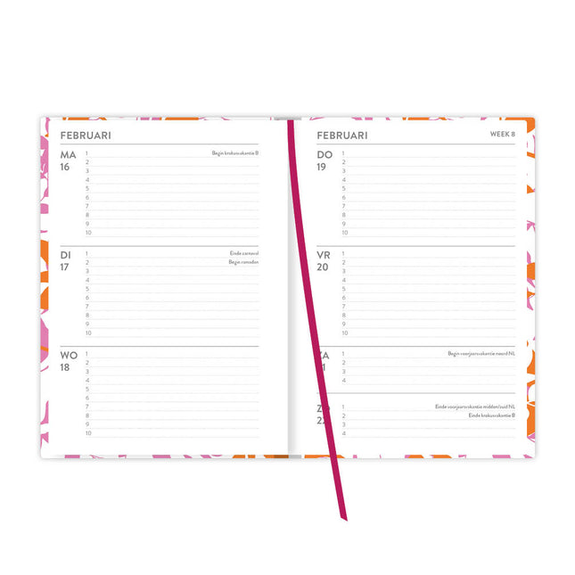 Comello Weekagenda Smal Cheerful Leaves 2026