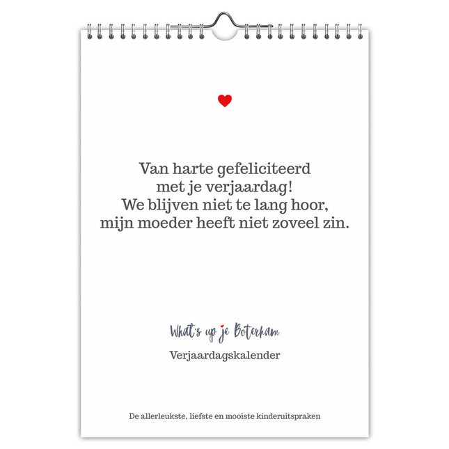 Comello What’s up je boterham Verjaardagskalender A4
