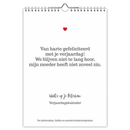 Comello What’s up je boterham Verjaardagskalender A4