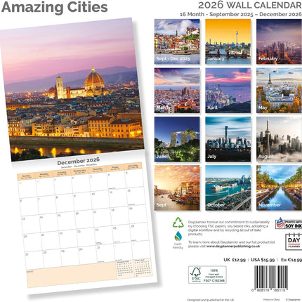 Dayplanner Amazing Cities Kalender 2026