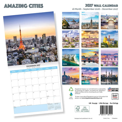 Dayplanner Amazing Cities Kalender 2027