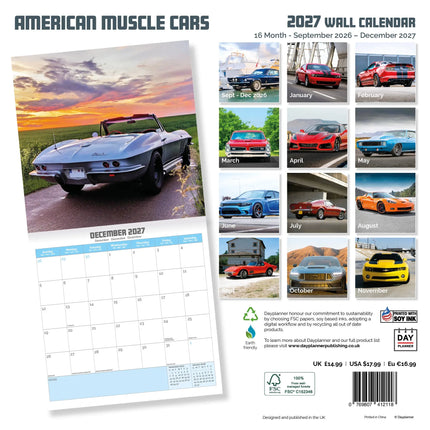 Dayplanner American Muscle Cars Kalender 2027