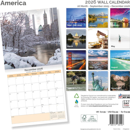 Dayplanner Amerika Kalender 2026