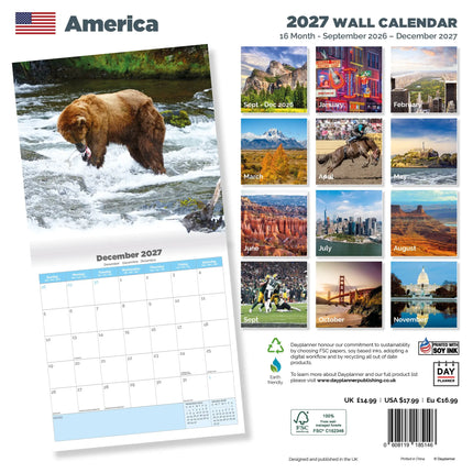 Dayplanner Amerika Kalender 2027