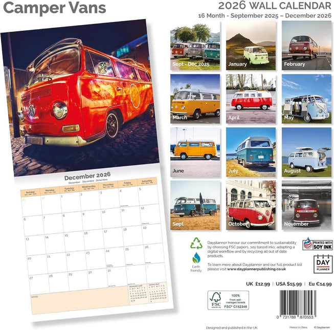 Dayplanner Camper Vans Kalender 2026