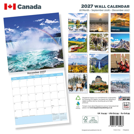 Dayplanner Canada Kalender 2027