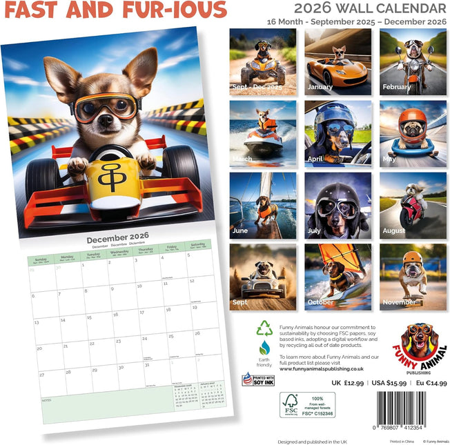 Dayplanner Fast & Fur-ious Kalender 2026