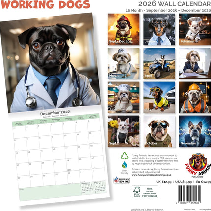 Dayplanner Honden aan het Werk Kalender 2026