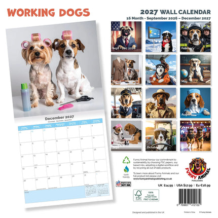 Dayplanner Honden aan het Werk Kalender 2027