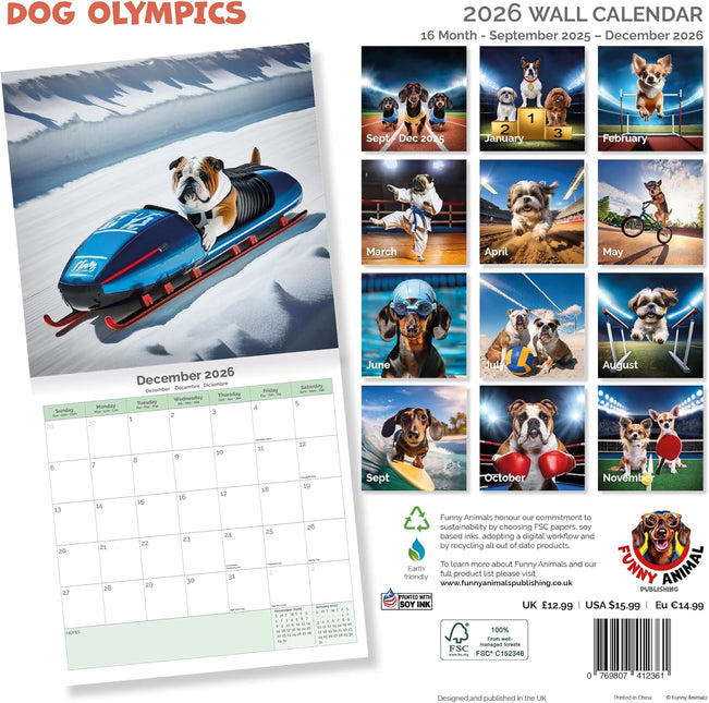 Dayplanner Honden Olympics Kalender 2026