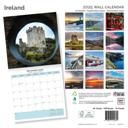 Dayplanner Ierland Kalender 2025