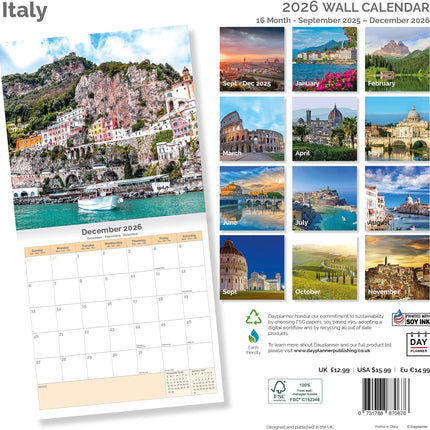 Dayplanner Italie Kalender 2026