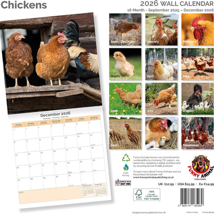 Dayplanner Kippen Kalender 2026