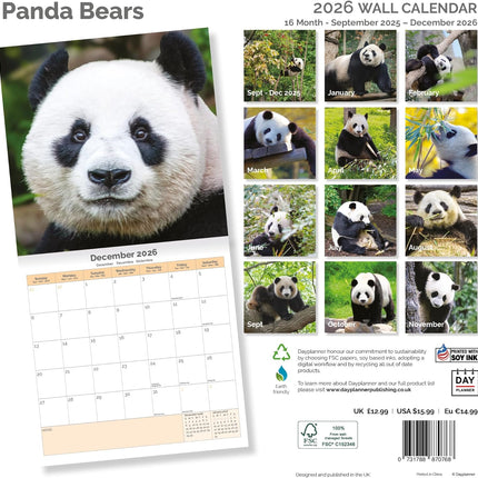 Dayplanner Panda Kalender 2026