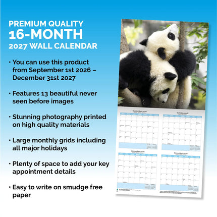 Dayplanner Panda Kalender 2027