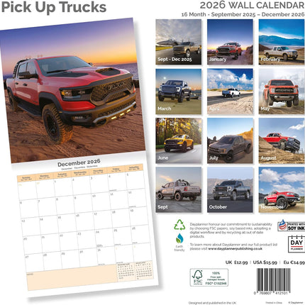 Dayplanner Pick-Up Trucks Kalender 2026