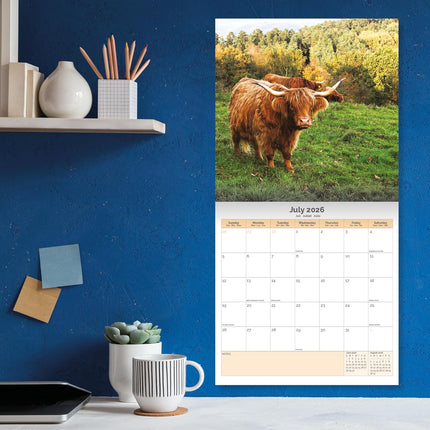 Dayplanner Schotse Hooglanders Kalender 2026