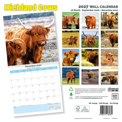 Dayplanner Schotse Hooglanders Kalender 2027