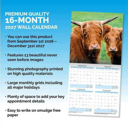 Dayplanner Schotse Hooglanders Kalender 2027