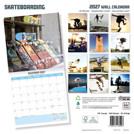 Dayplanner Skateboard Kalender 2026