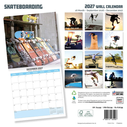 Dayplanner Skateboard Kalender 2027