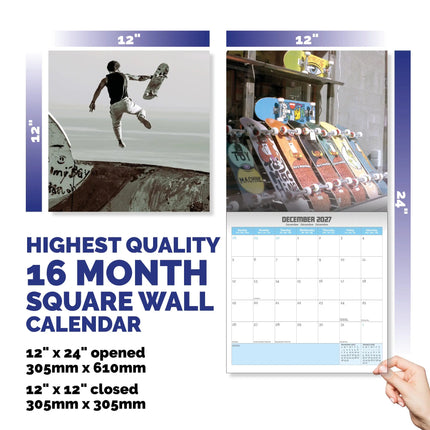 Dayplanner Skateboard Kalender 2027